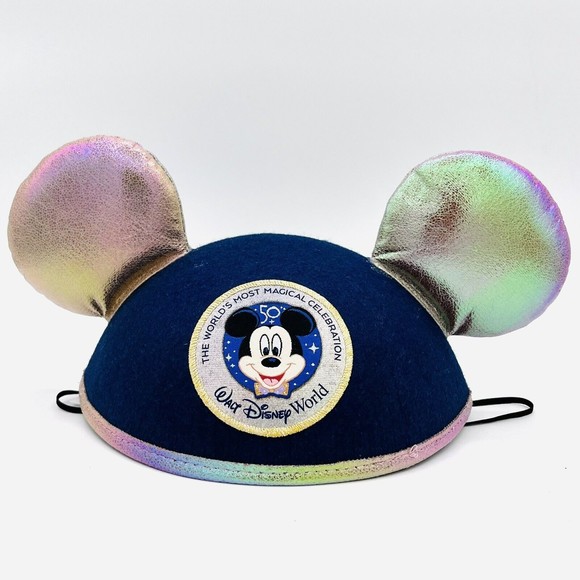 Walt Disney World 50th Anniversary Celebration Mickey Mouse Ear Hat New - Picture 1 of 4